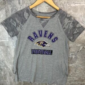 Grey‎ and purple Baltimore Ravens cotton t-shirt  Kids Medium #NFL #RavensNation